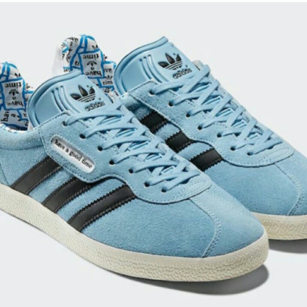 Adidas "Have a Good Time" Gazelles  (powder blue)